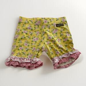 Matilda Jane Hello Lovely Yellow Pink Floral Shorts Shorties Size 6
